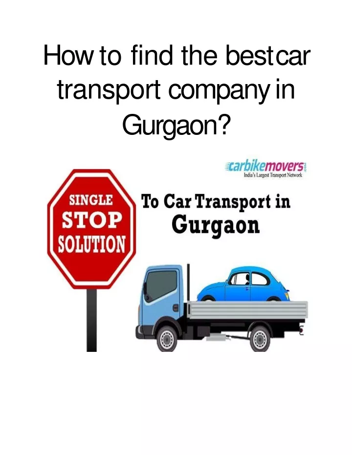how to find the best car transport company in gurgaon