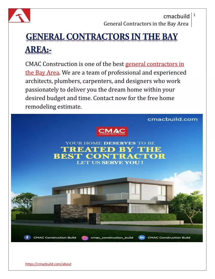 cmacbuild general contractors in the bay area