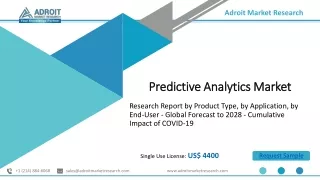 Predictive Analytics Market Size, Growth, Research PDF Report 2028