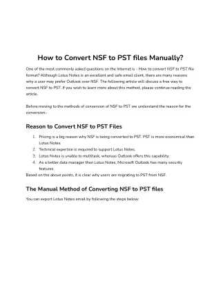 Convert NSF to PST