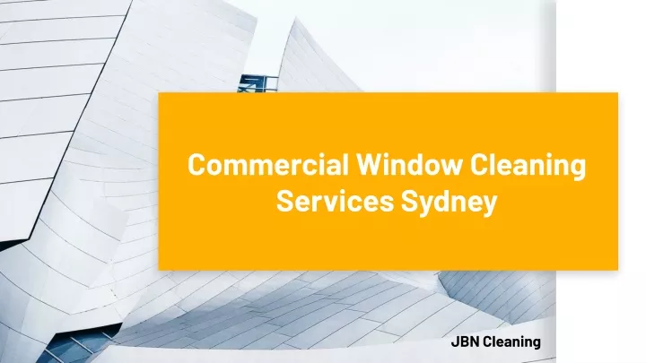 commercial window cleaning services sydney