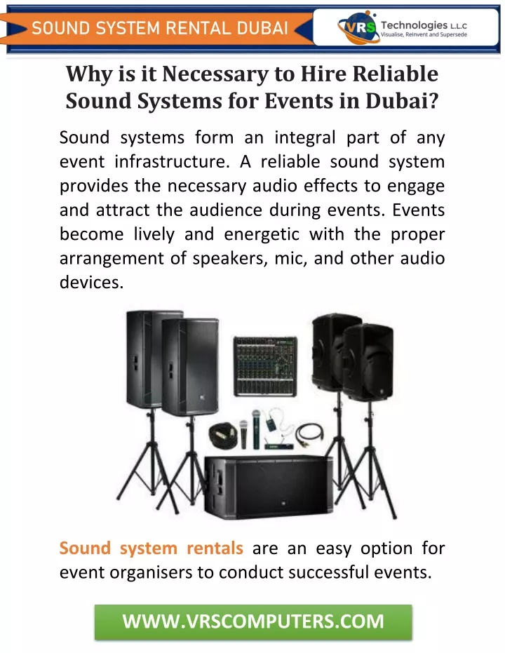 sound system rental dubai