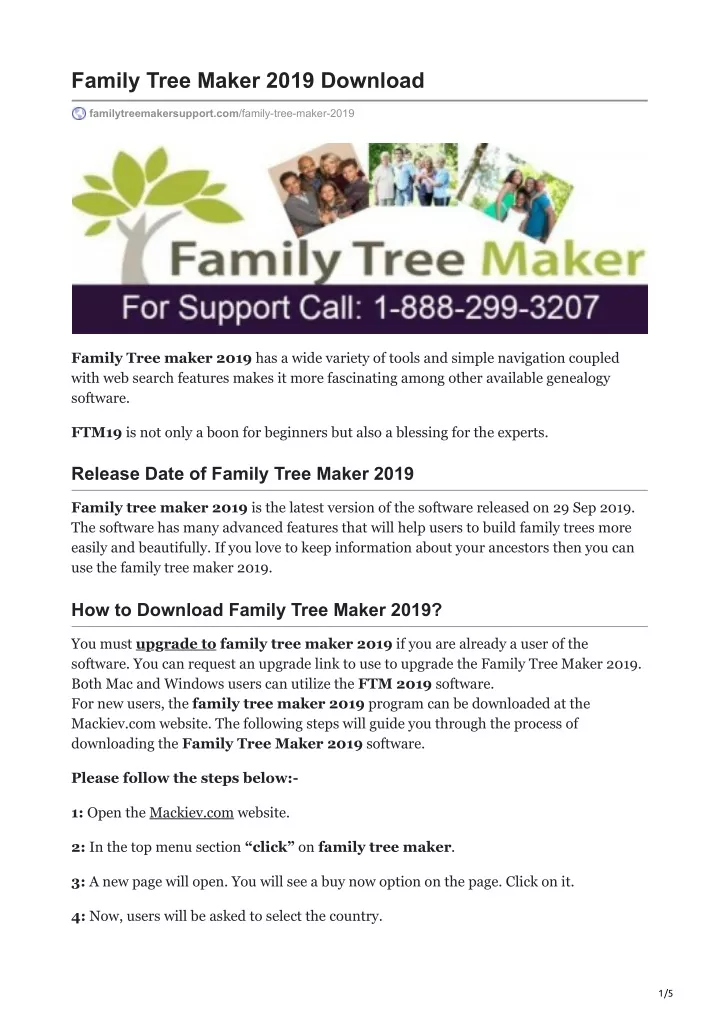 family tree maker 2019 download