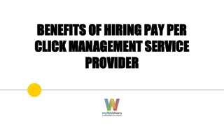 benefits of hiring pay per click management service provider