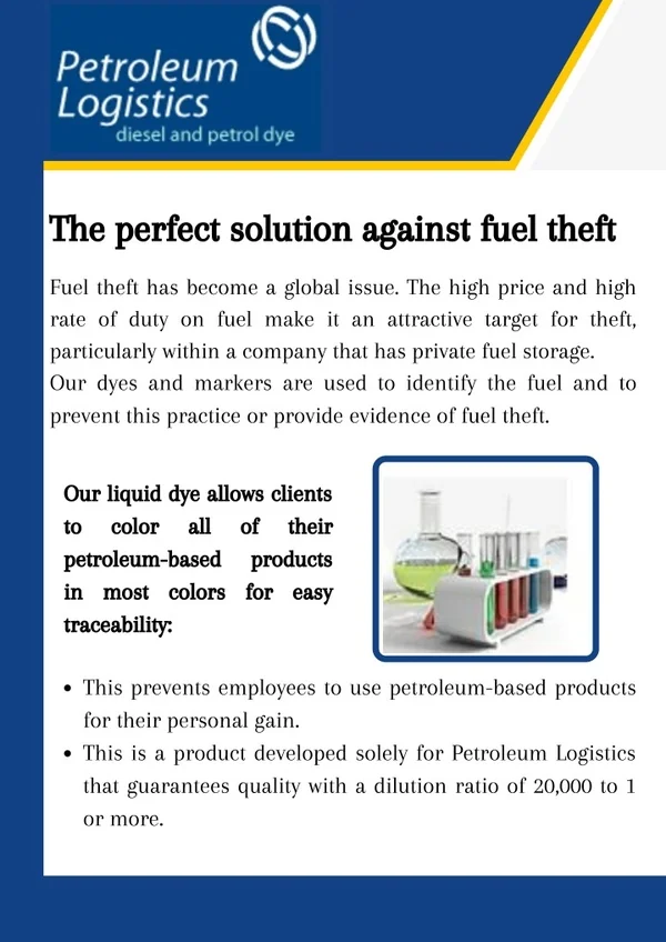 Petroleum Logistics Provide The Best Solution of Petroleum Dye & Diesel Dye