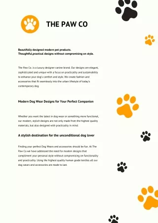 Perfect Dog Wear Pieces for Your Perfect Companion - The Paw Co