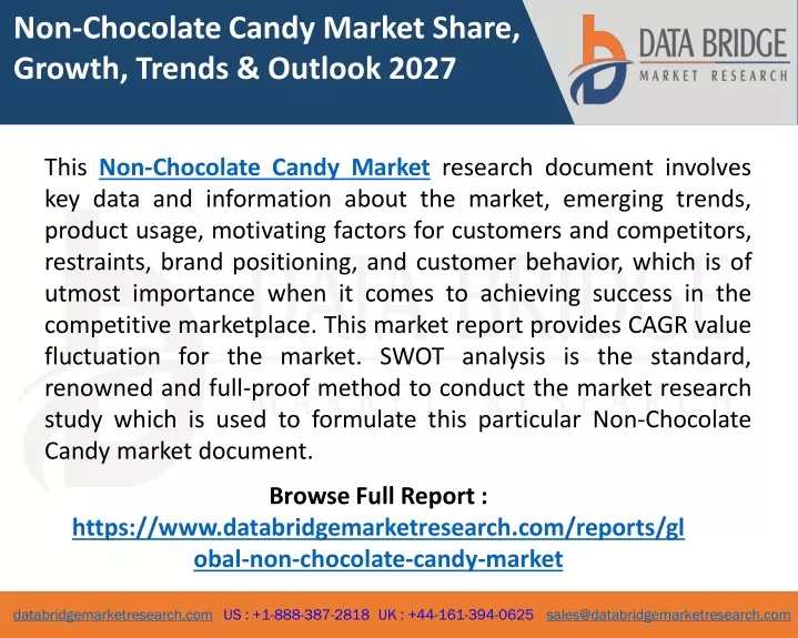 non chocolate candy market share growth trends