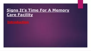 Signs it’s time for a memory care facility