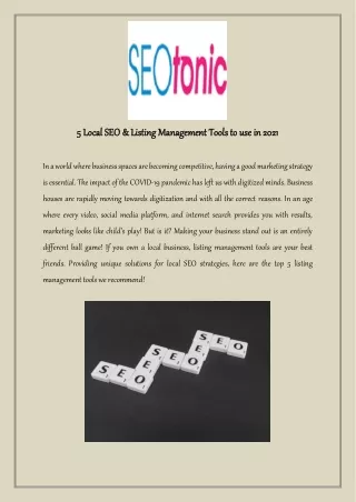 5 local seo listing management tools
