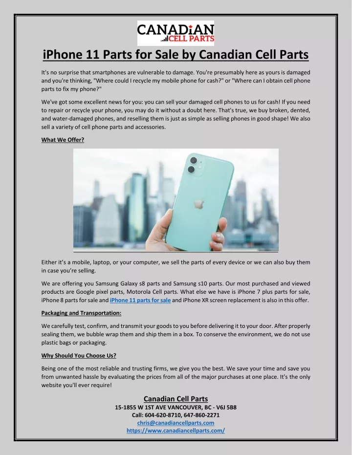 iphone 11 parts for sale by canadian cell parts