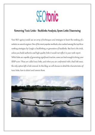 removing toxic links removing toxic links