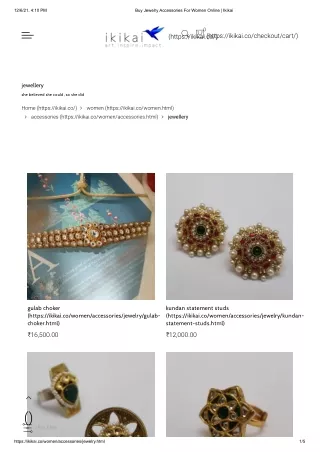 Buy Jewelry Accessories For Women Online _ Ikikai