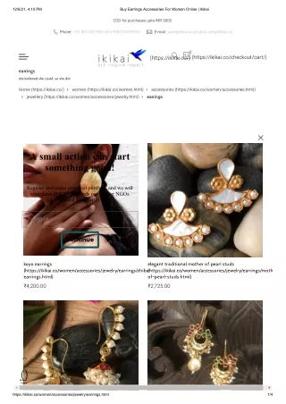 Buy Earrings Accessories For Women Online _ Ikikai