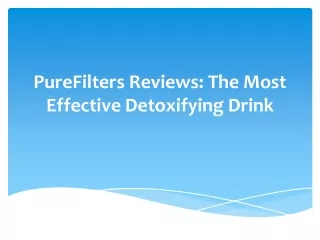 purefilters reviews the most effective detoxifying drink