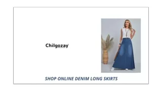 SHOP ONLINE DENIM LONG SKIRTS