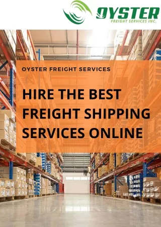 Find Out The Best Freight Shipping Services