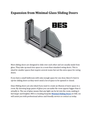 expansion from minimal glass sliding doors