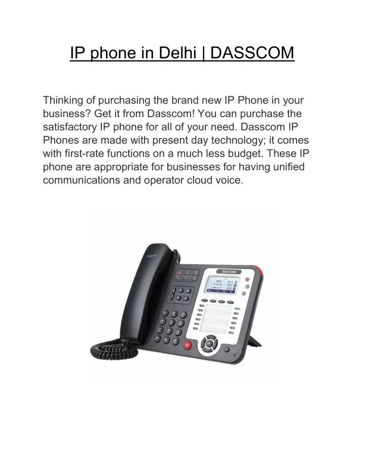ip phone in delhi dasscom