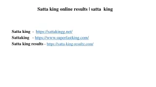 www.superfastking.com | Satta king online results