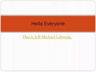 Jeff Michael Labriola