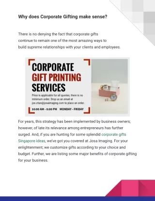 Why does Corporate Gifting make sense_