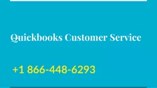 QuickBooks Customer Service  1 866-448-6293