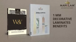 Distinct benefits of using 1mm Decorative Laminates