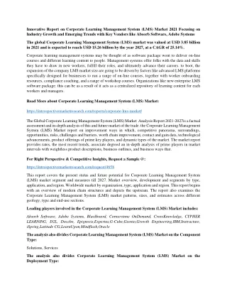 innovative report on corporate learning