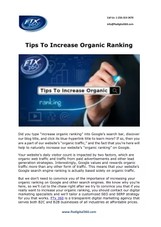 8 Tips to Increase Organic Search Ranking in 2022