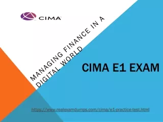 Download CIMA E1 Exam Dumps