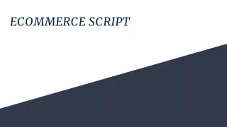Ecommerce script