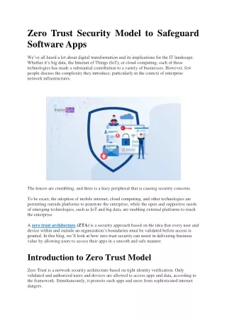 zero trust security model to safeguard software