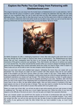 Explore the Perks You Can Enjoy from Partnering with Gladiatorboost.com