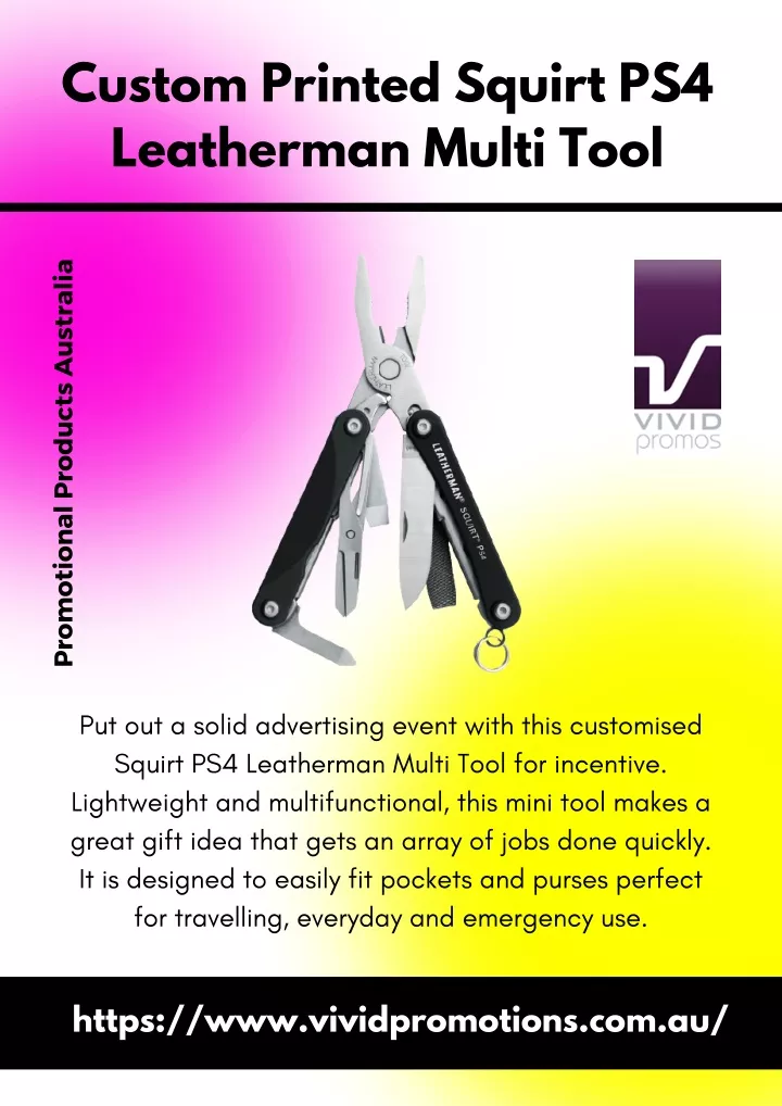 custom printed squirt ps4 leatherman multi tool
