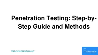 penetration testing step by step guide and methods
