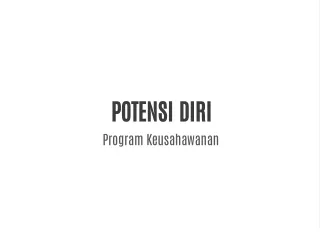 potensi diri program keusahawanan