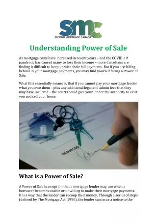 Understanding Power of Sale