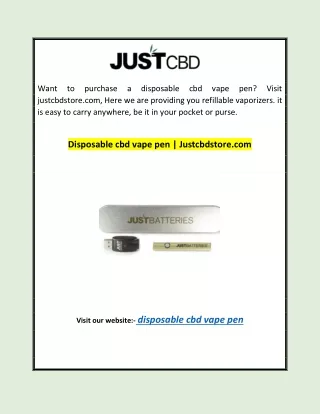 Disposable cbd vape pen | Justcbdstore.com