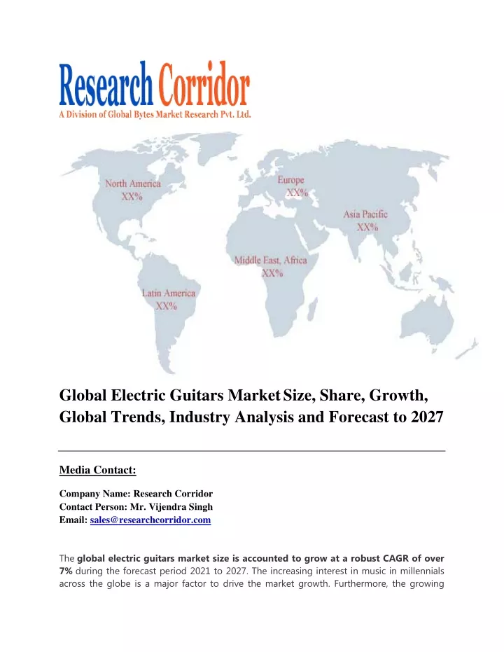 global electric guitars market size share growth