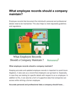 What employee records should a company maintain-converted