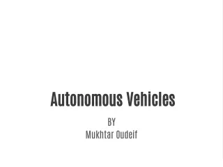 Autonomous Vehicles