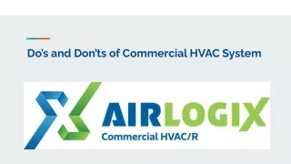 Do’s and Don’ts of Commercial HVAC System
