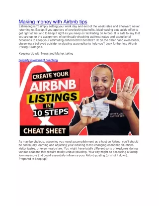 Making money with Airbnb tips