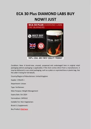 eca 30 plus diamond labs buy now just