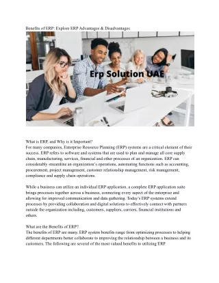 benefits of erp explore erp advantages