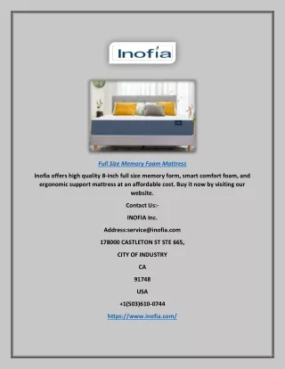 full size memory foam mattress