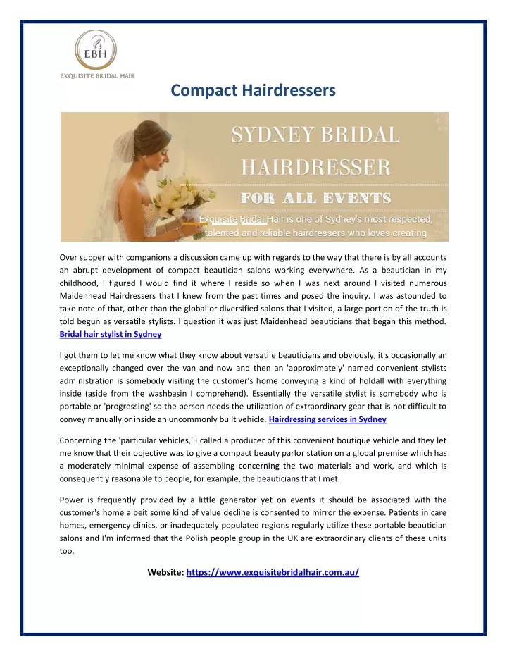 compact hairdressers