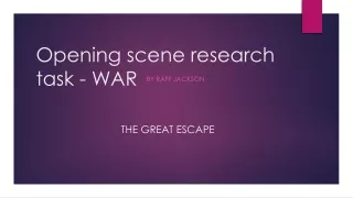 textual analysis of an opening scene - war