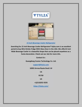 15 Inch Beverage Cooler Refrigerator | Itylza.com