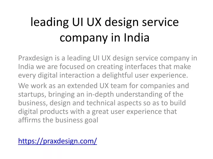 leading ui ux design service company in india